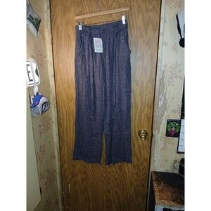 LuLaRoe Dianne Wide Leg Pants Chambray Collection Womens XS Gray Checkered NWT